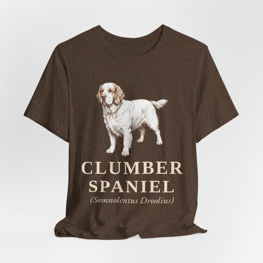 Clumber Spaniel Latin Shirt, Vintage Dog Sketch Tee, Dog Latin Gift