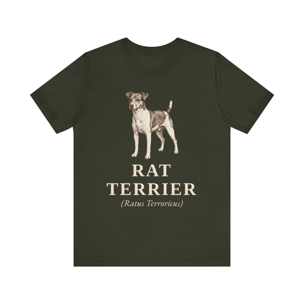 Rat Terrier Latin Shirt, Vintage Dog Sketch Tee, Dog Latin Gift Rat Terrier Latin Shirt, Vintage Dog Sketch Tee, Dog Latin Gift