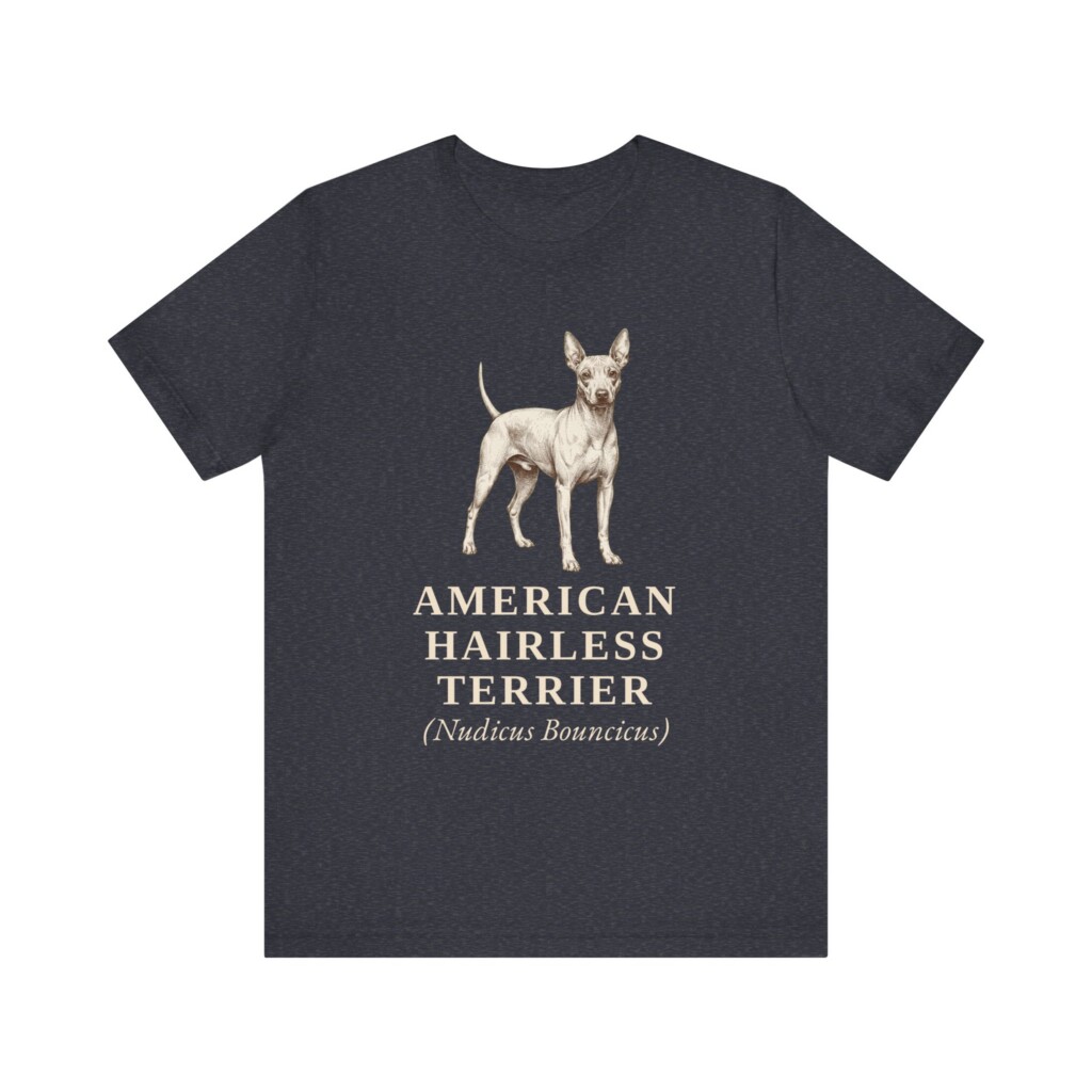 American Hairless Terrier Latin Shirt, Vintage Dog Sketch Tee, Dog Latin Gift
