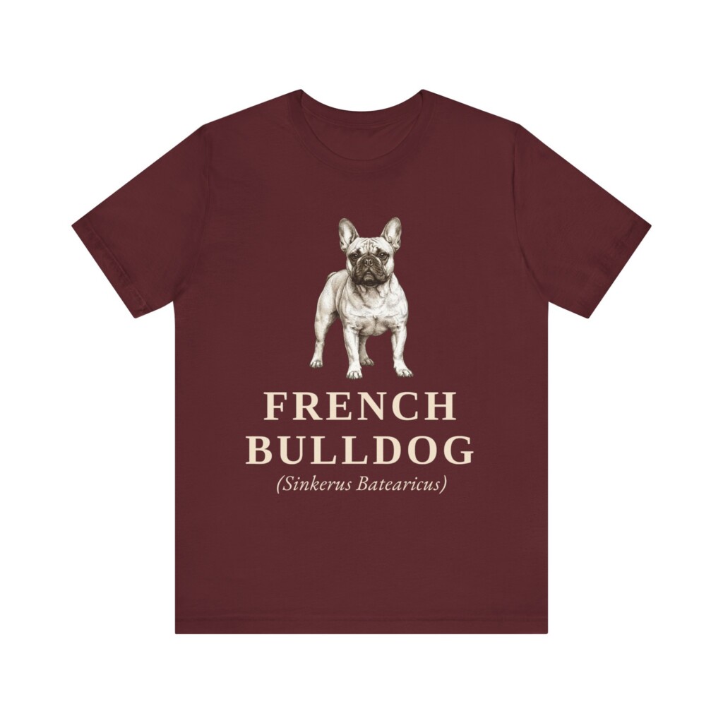 French Bulldog Latin Shirt, Vintage Dog Sketch Tee, Dog Latin Gift