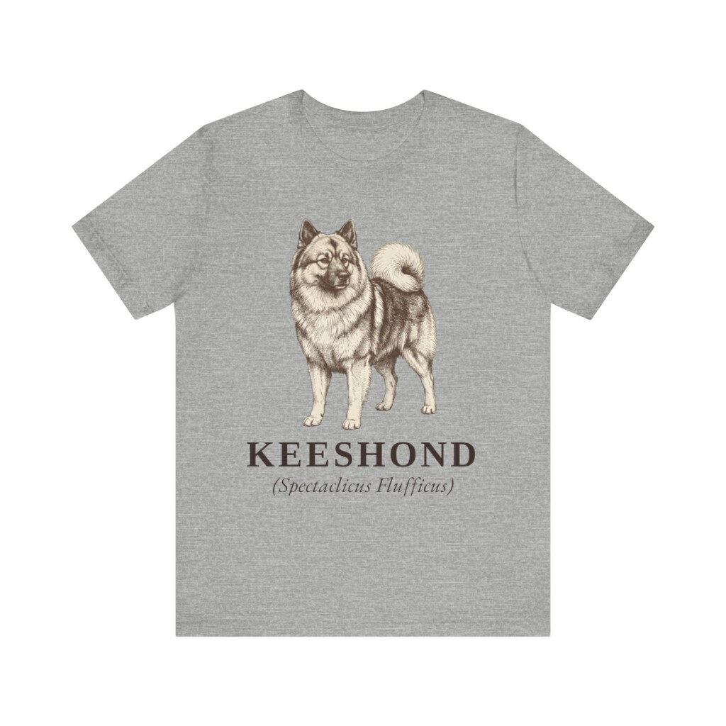 Keeshond Latin Shirt, Vintage Dog Sketch Tee, Dog Latin Gift