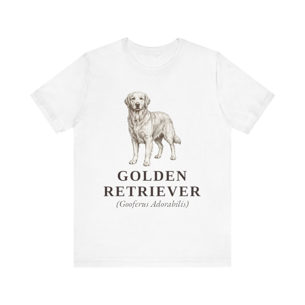 Golden Retriever Latin Shirt, Vintage Dog Sketch Tee, Dog Latin Gift