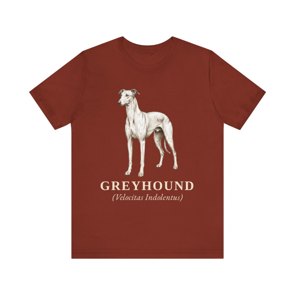 Greyhound Latin Shirt, Vintage Dog Sketch Tee, Dog Latin Gift