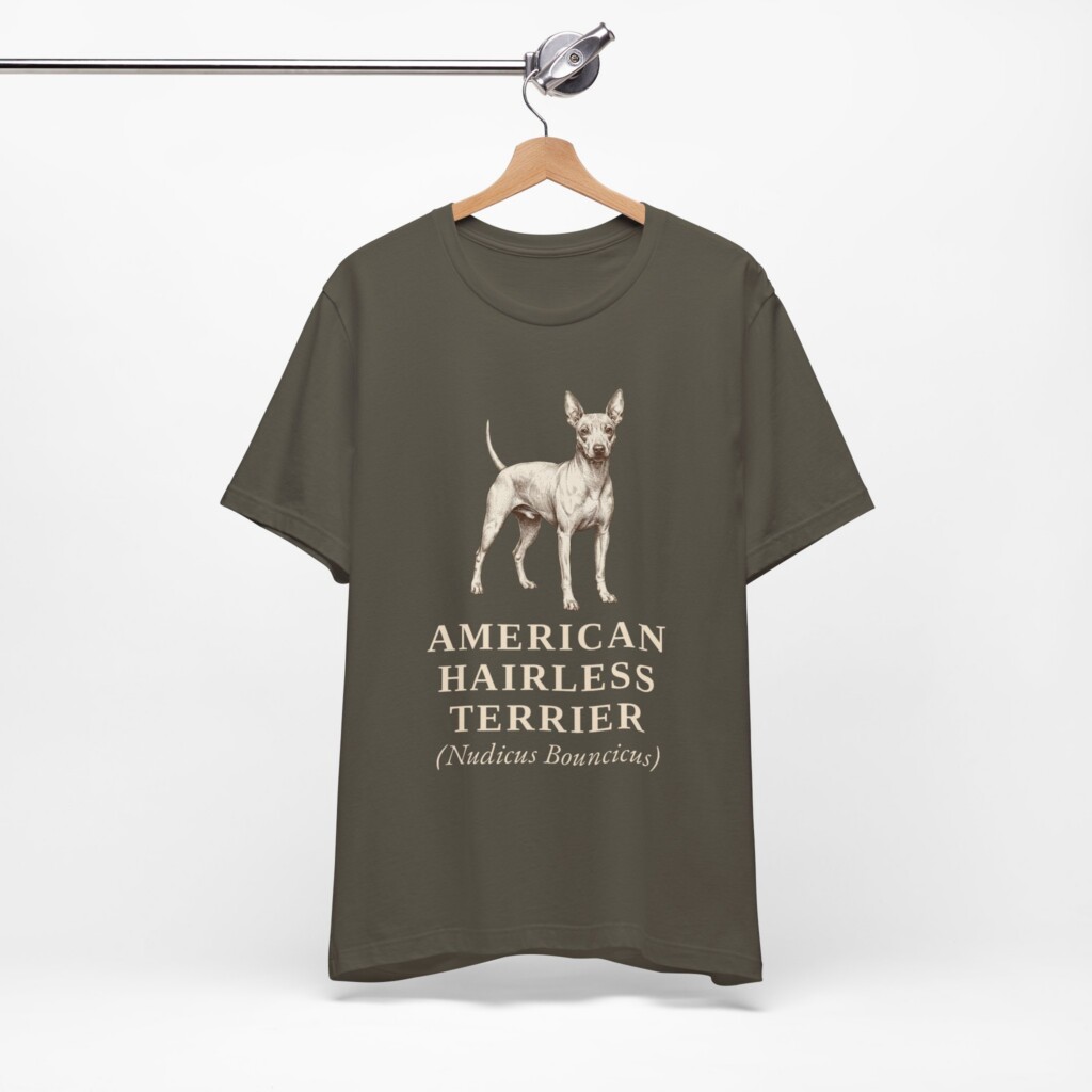 American Hairless Terrier Latin Shirt, Vintage Dog Sketch Tee, Dog Latin Gift