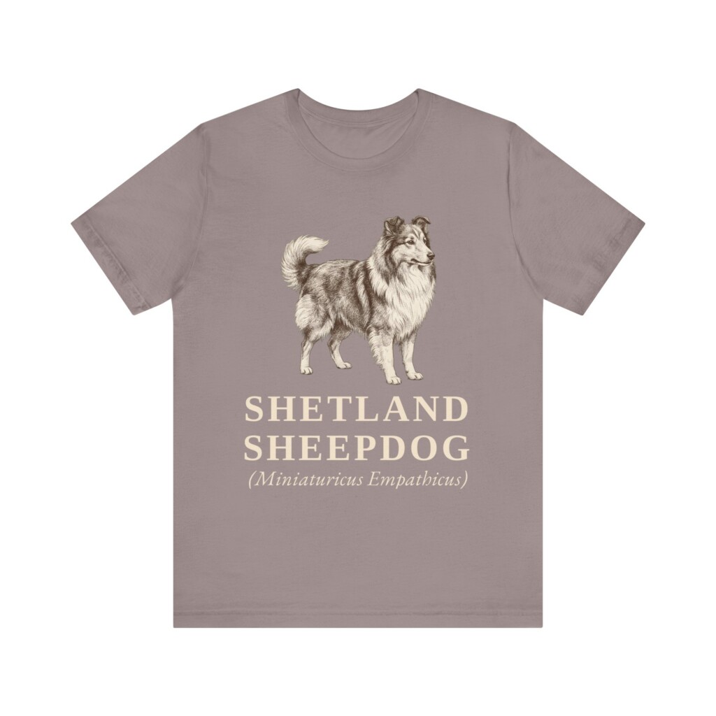 Shetland Sheepdog Latin Shirt, Vintage Dog Sketch Tee, Dog Latin Gift