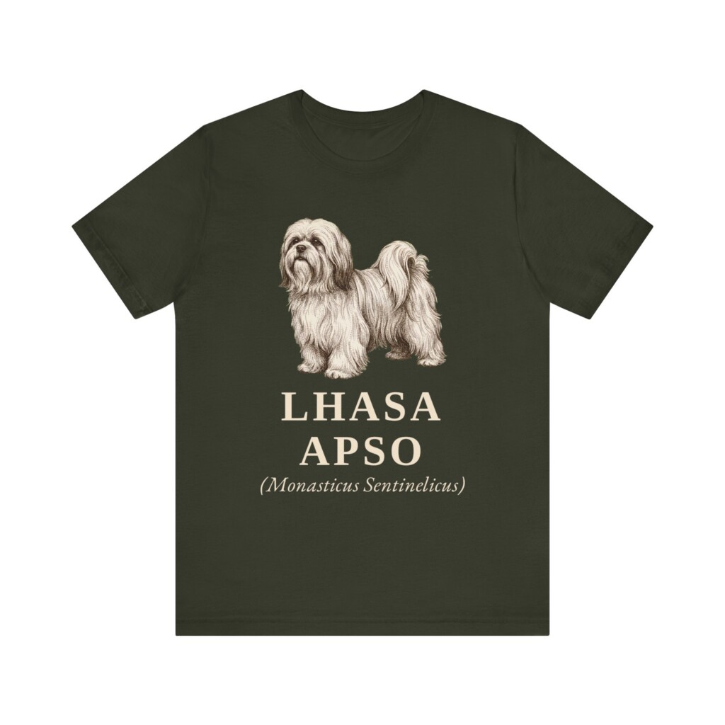 Lhasa Apso Latin Shirt, Vintage Dog Sketch Tee, Dog Latin Gift