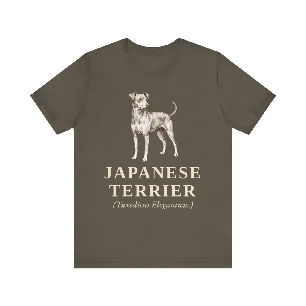 Japanese Terrier Latin Shirt, Vintage Dog Sketch Tee, Dog Latin Gift