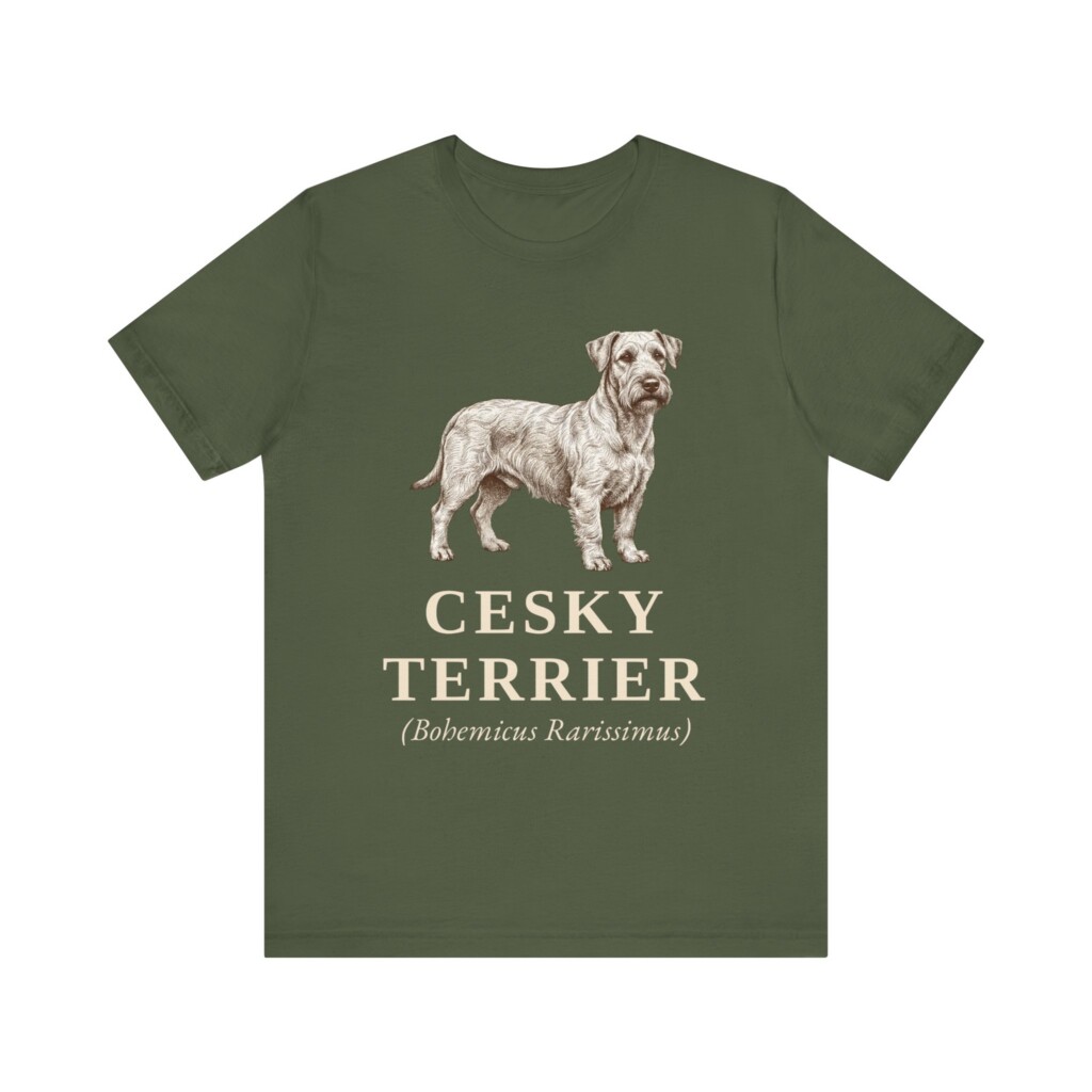 Cesky Terrier Latin Shirt, Vintage Dog Sketch Tee, Dog Latin Gift