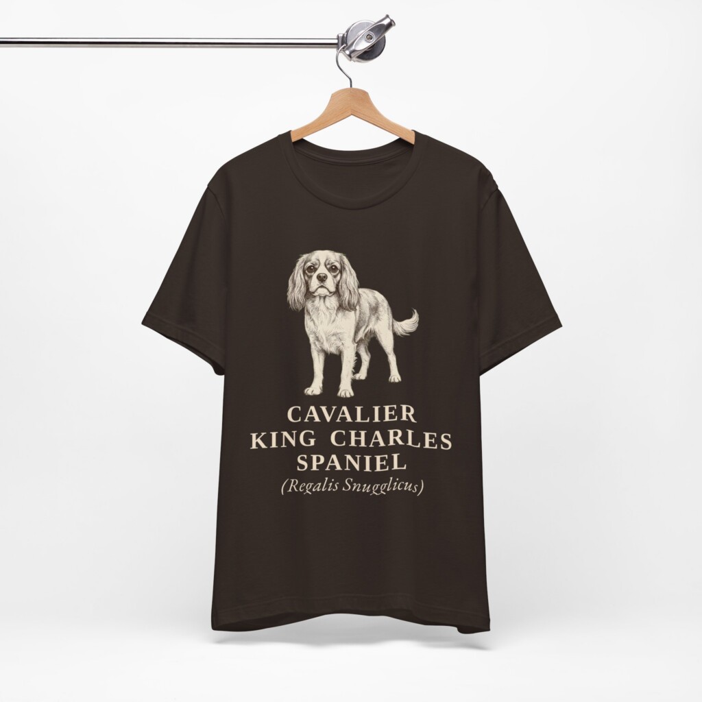 Cavalier King Charles Spaniel Latin Shirt, Vintage Dog Sketch Tee, Dog Latin Gift