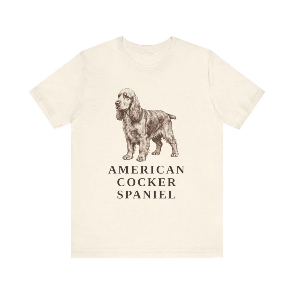 Cocker Spaniel Lover Shirt, Vintage Dog Sketch Tee, Dog Lover Gift