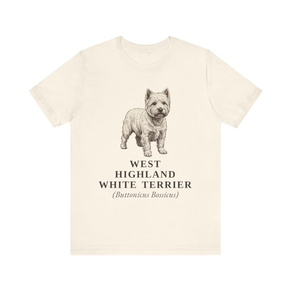 West Highland White Terrier Latin Shirt, Vintage Dog Sketch Tee, Dog Latin Gift West Highland White Terrier Latin Shirt, Vintage Dog Sketch Tee, Dog Latin Gift