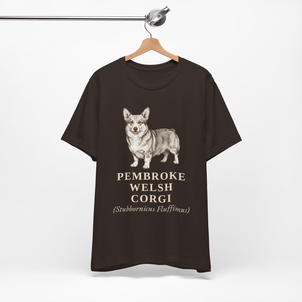 Pembroke Welsh Corgi Latin Shirt, Vintage Dog Sketch Tee, Dog Latin Gift