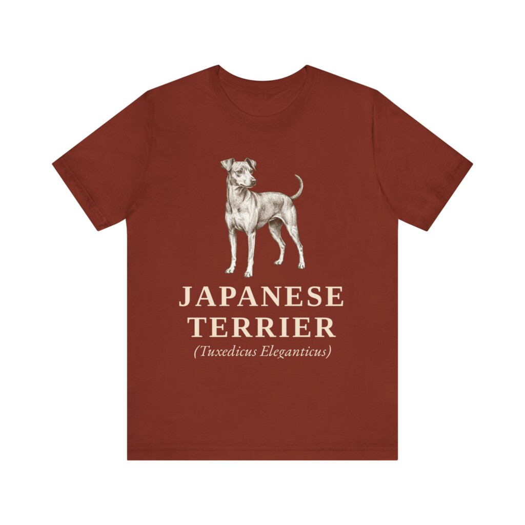 Japanese Terrier Latin Shirt, Vintage Dog Sketch Tee, Dog Latin Gift