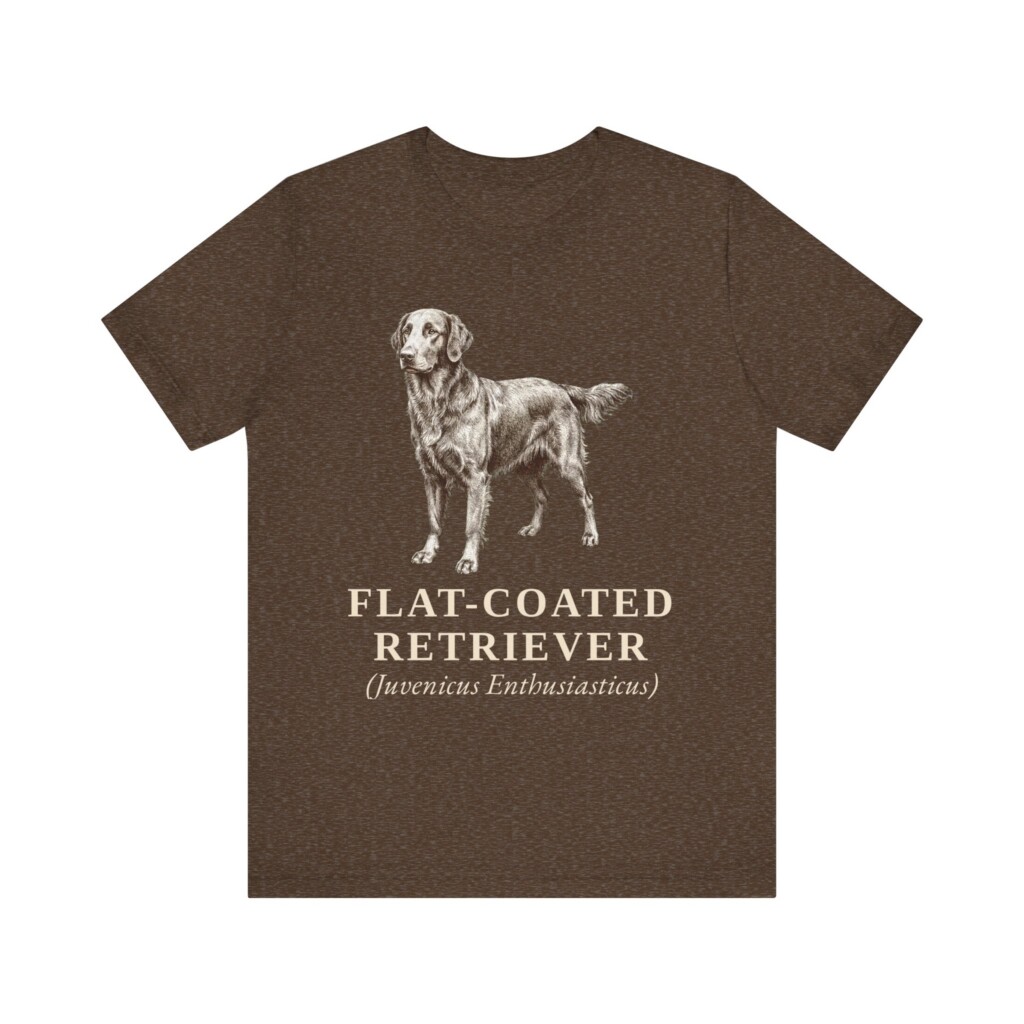 Flat-Coated Retriever Latin Shirt, Vintage Dog Sketch Tee, Dog Latin Gift