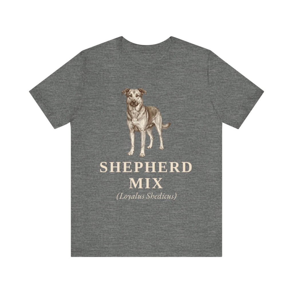 Shepherd Mix Latin Shirt, Vintage Dog Sketch Tee, Dog Latin Gift