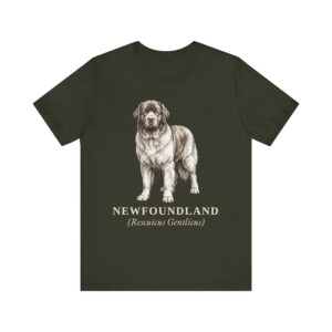 Newfoundland Dog Latin Shirt, Vintage Dog Sketch Tee, Dog Latin Gift