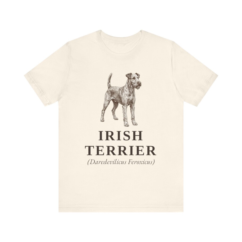 Irish Terrier Latin Shirt, Vintage Dog Sketch Tee, Dog Latin Gift