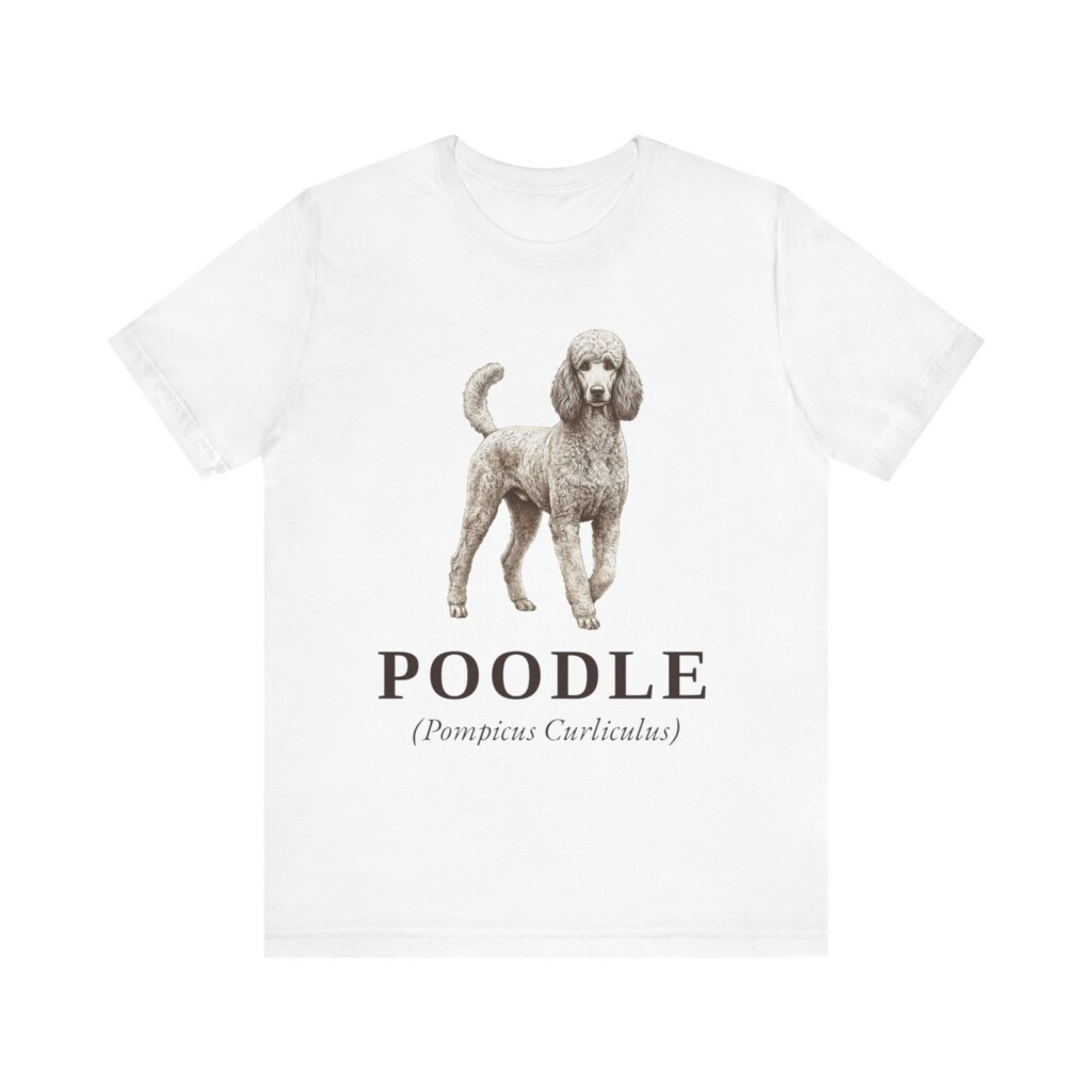 Poodle Latin Shirt, Vintage Dog Sketch Tee, Dog Latin Gift