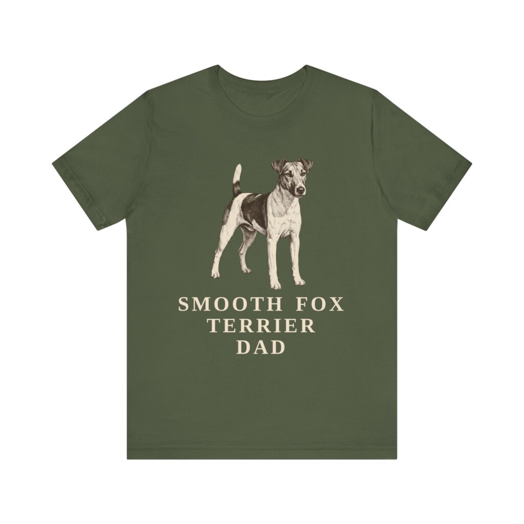 Fox Terrier (Smooth) Dad Shirt, Vintage Dog Sketch Tee, Dog Dad Gift