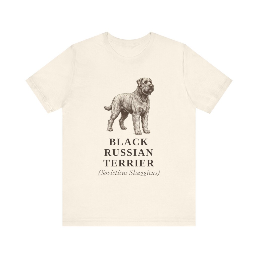 Black Russian Terrier Latin Shirt, Vintage Dog Sketch Tee, Dog Latin Gift
