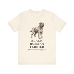 Black Russian Terrier Latin Shirt, Vintage Dog Sketch Tee, Dog Latin Gift