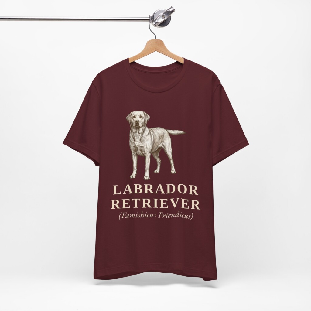 Labrador Retriever Latin Shirt, Vintage Dog Sketch Tee, Dog Latin Gift