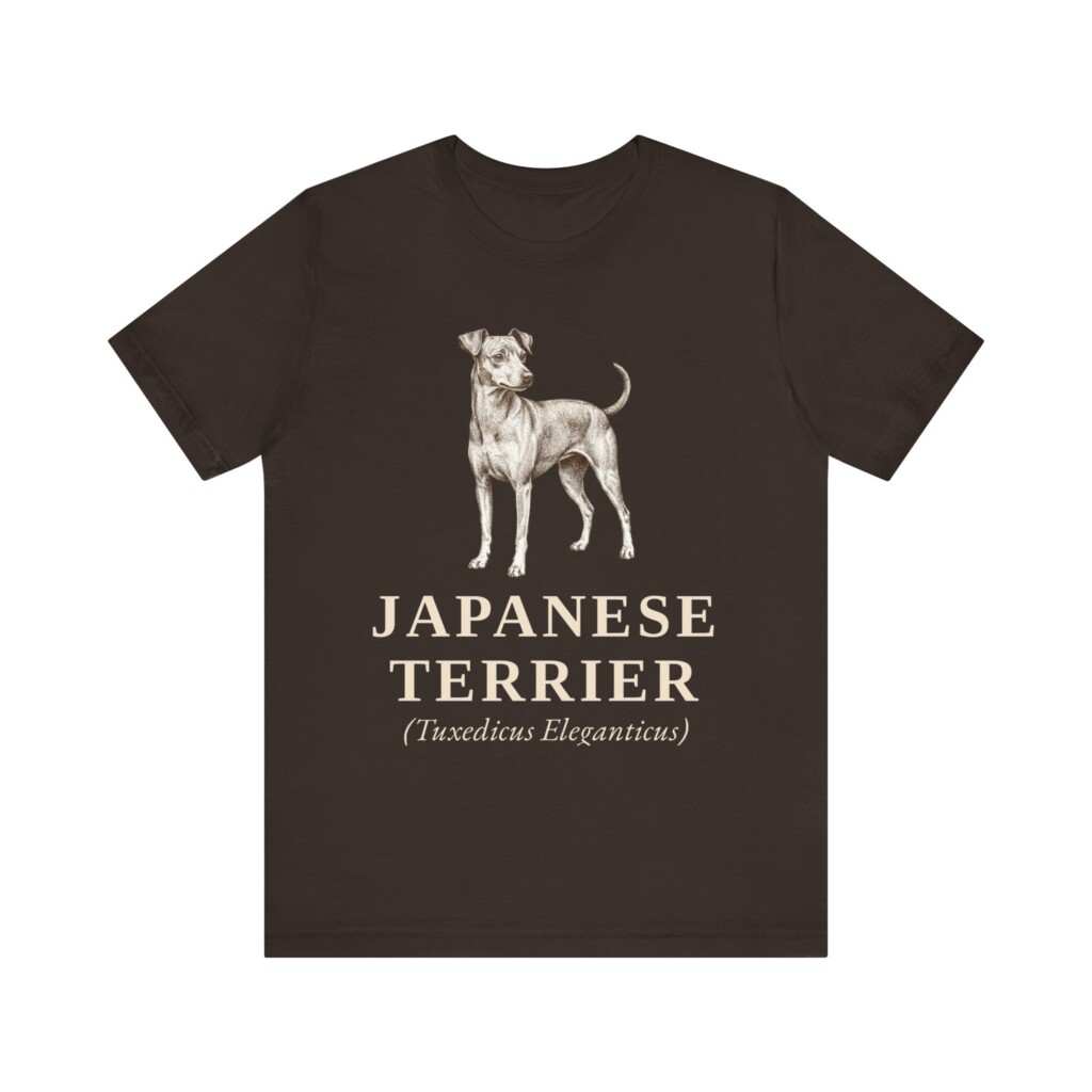 Japanese Terrier Latin Shirt, Vintage Dog Sketch Tee, Dog Latin Gift