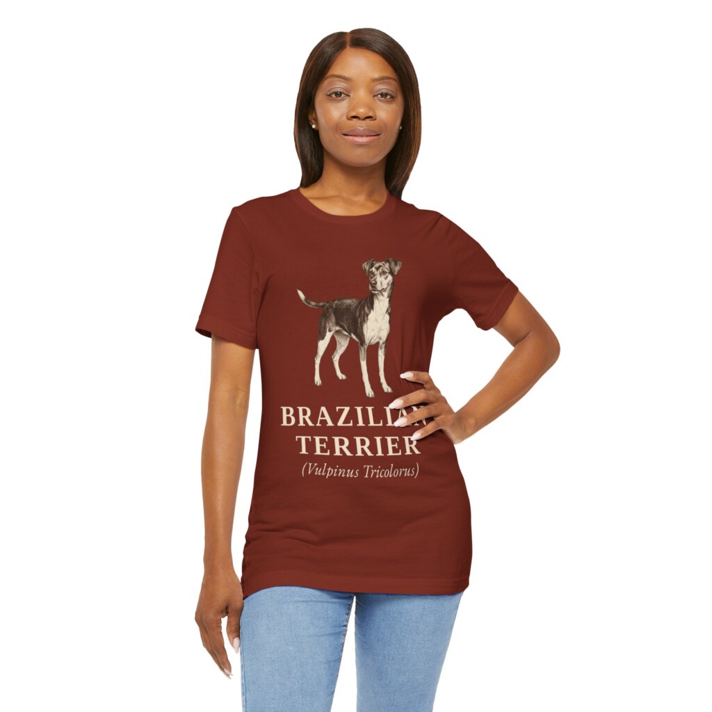 Brazilian Terrier Latin Shirt, Vintage Dog Sketch Tee, Dog Latin Gift