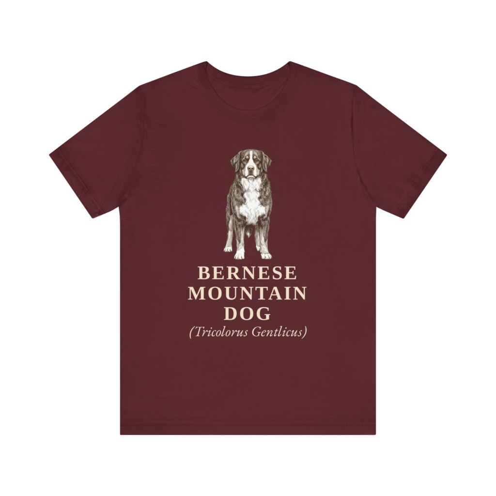Bernese Mountain Dog Latin Shirt, Vintage Dog Sketch Tee, Dog Latin Gift
