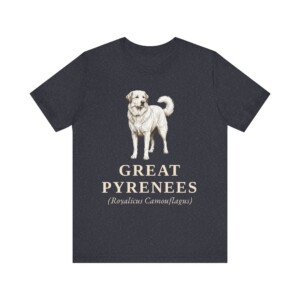 Great Pyrenees Latin Shirt, Vintage Dog Sketch Tee, Dog Latin Gift