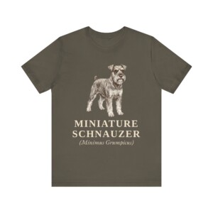 Miniature Schnauzer Latin Shirt, Vintage Dog Sketch Tee, Dog Latin Gift