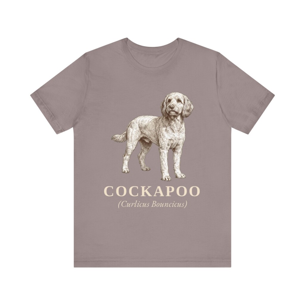 Cockapoo Latin Shirt, Vintage Dog Sketch Tee, Dog Latin Gift