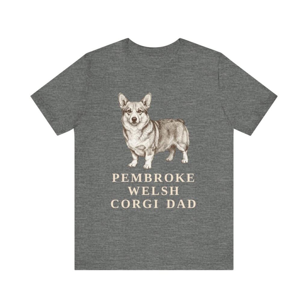 Corgi Dad Shirt, Vintage Dog Sketch Tee, Dog Dad Gift