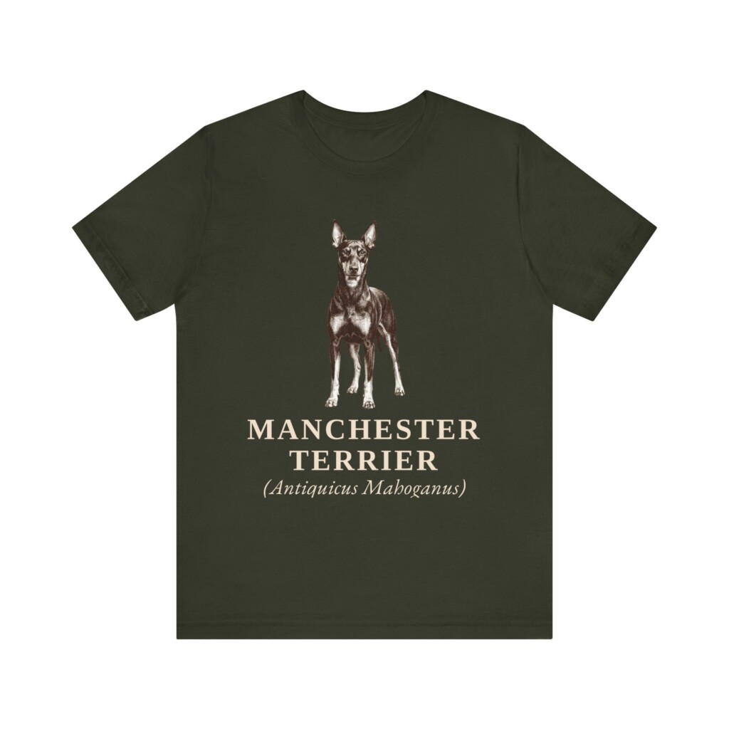 Manchester Terrier Latin Shirt, Vintage Dog Sketch Tee, Dog Latin Gift