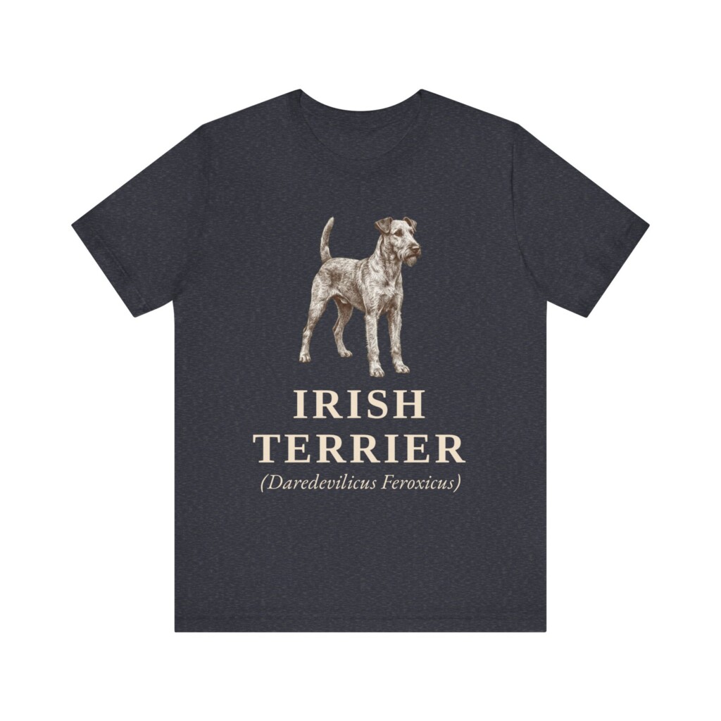 Irish Terrier Latin Shirt, Vintage Dog Sketch Tee, Dog Latin Gift