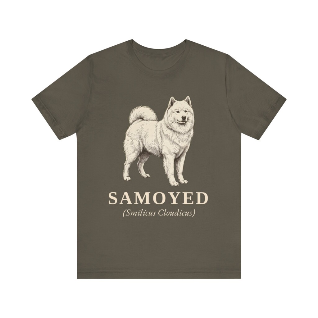 Samoyed Latin Shirt, Vintage Dog Sketch Tee, Dog Latin Gift