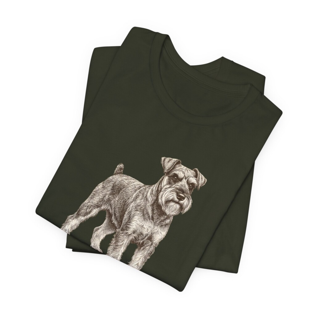Miniature Schnauzer Latin Shirt, Vintage Dog Sketch Tee, Dog Latin Gift