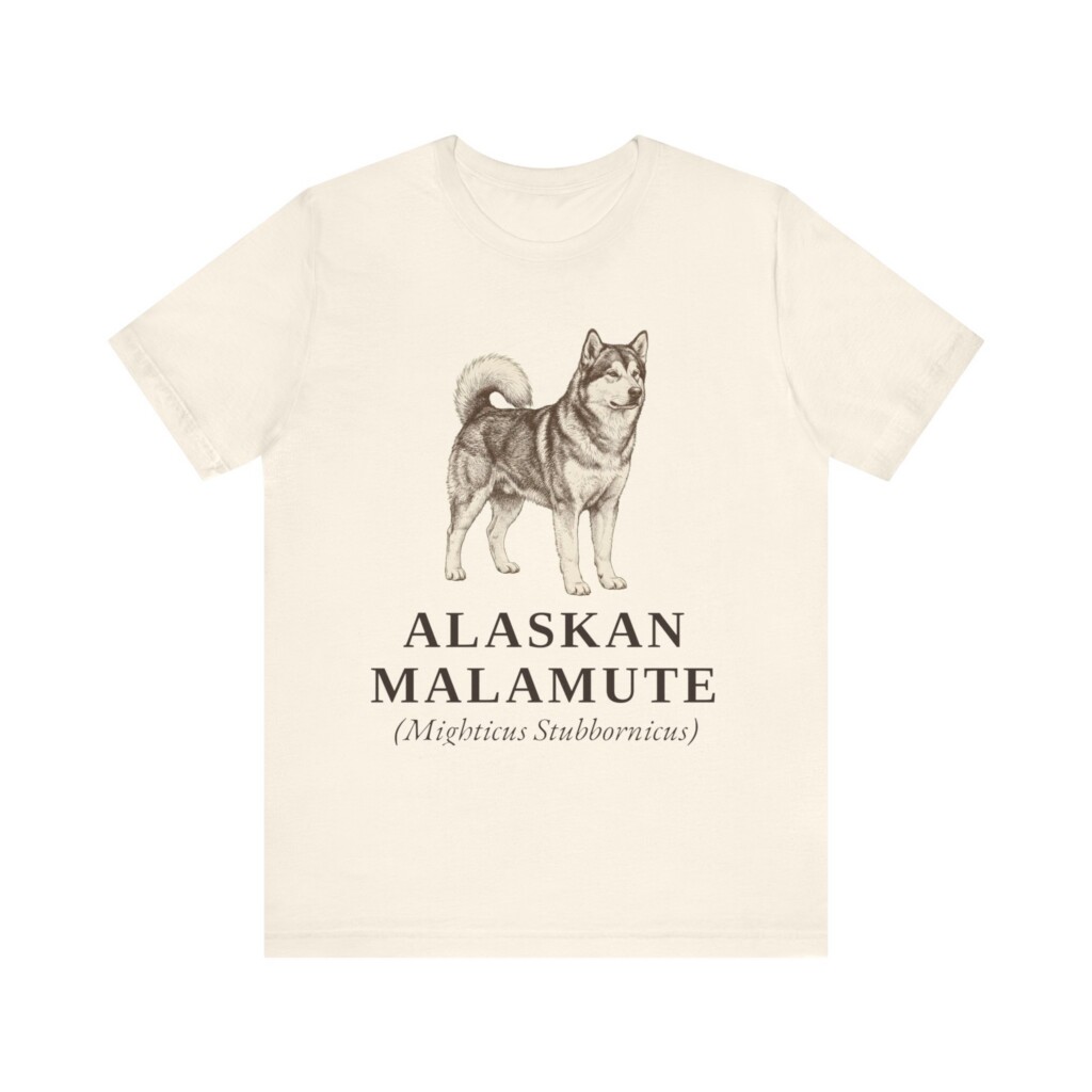 Alaskan Malamute Latin Shirt, Vintage Dog Sketch Tee, Dog Latin Gift Alaskan Malamute Latin Shirt, Vintage Dog Sketch Tee, Dog Latin Gift