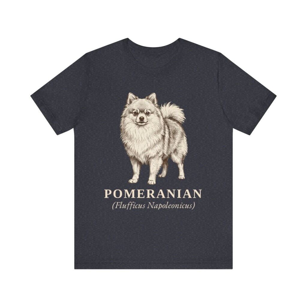 Pomeranian Latin Shirt, Vintage Dog Sketch Tee, Dog Latin Gift