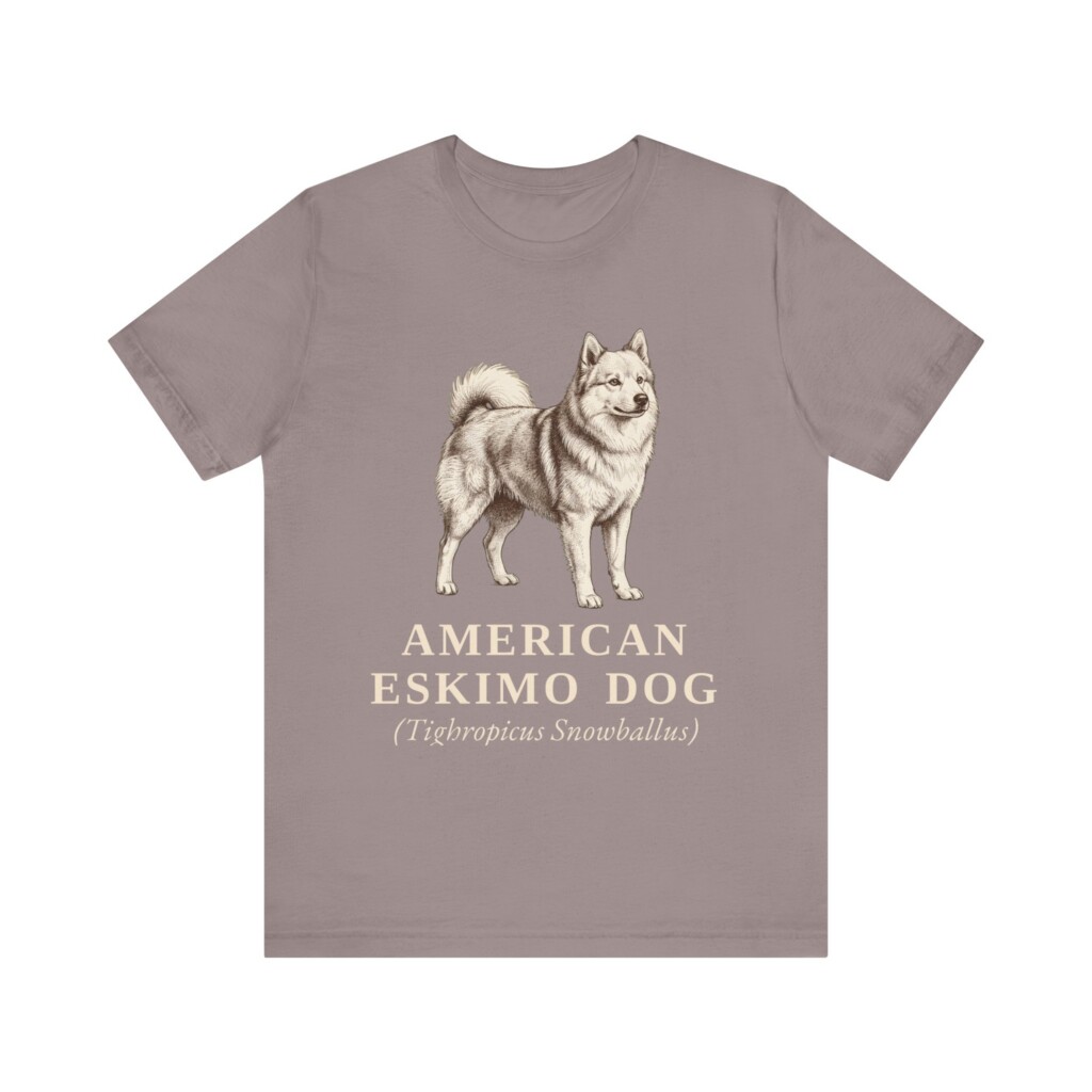 American Eskimo Dog Latin Shirt, Vintage Dog Sketch Tee, Dog Latin Gift