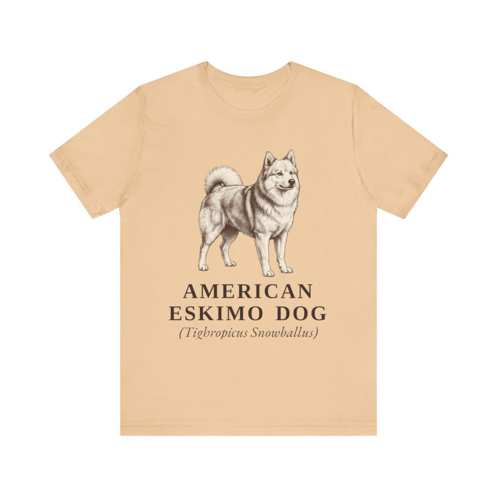 American Eskimo Dog Latin Shirt, Vintage Dog Sketch Tee, Dog Latin Gift