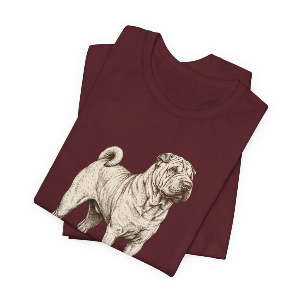 Shar-Pei Latin Shirt, Vintage Dog Sketch Tee, Dog Latin Gift