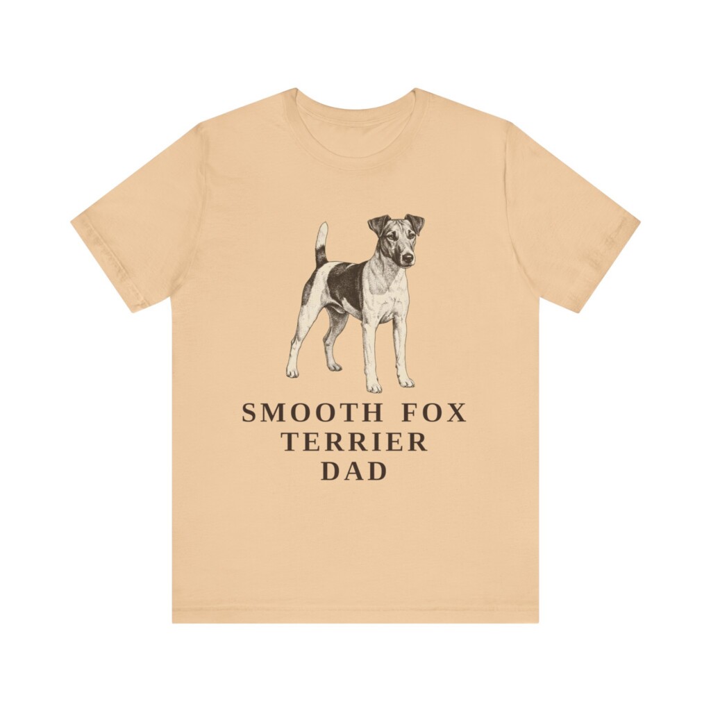 Fox Terrier (Smooth) Dad Shirt, Vintage Dog Sketch Tee, Dog Dad Gift