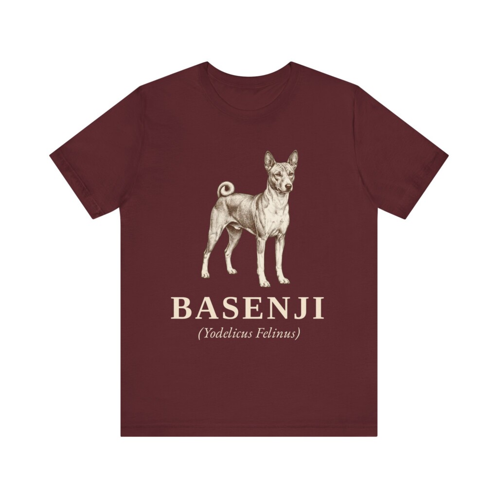 Basenji Latin Shirt, Vintage Dog Sketch Tee, Dog Latin Gift