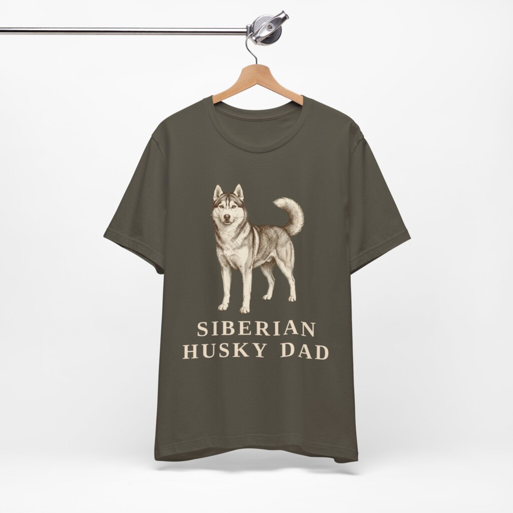 Husky Dad Shirt, Vintage Dog Sketch Tee, Dog Dad Gift