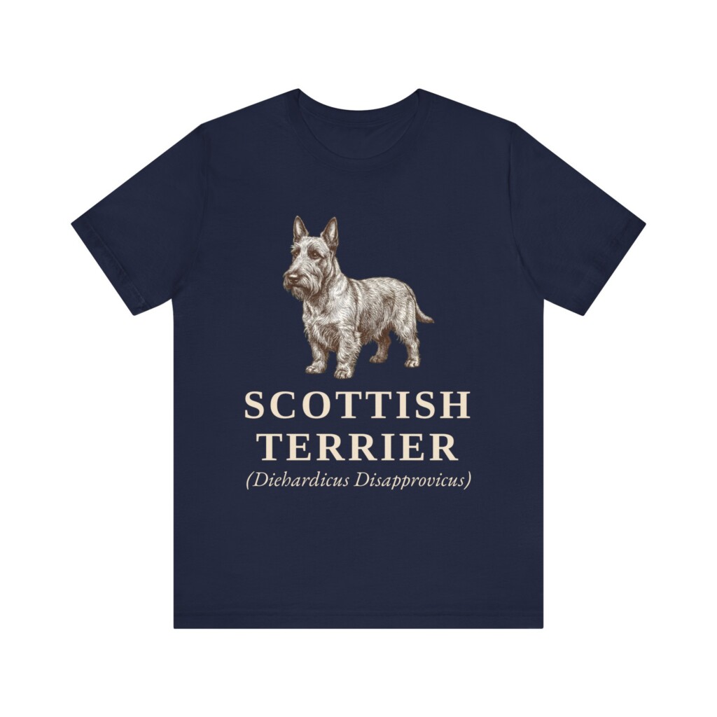 Scottish Terrier Latin Shirt, Vintage Dog Sketch Tee, Dog Latin Gift