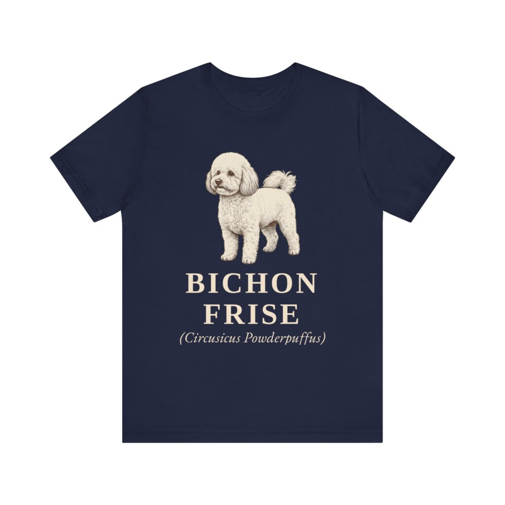 Bichon Frise Latin Shirt, Vintage Dog Sketch Tee, Dog Latin Gift
