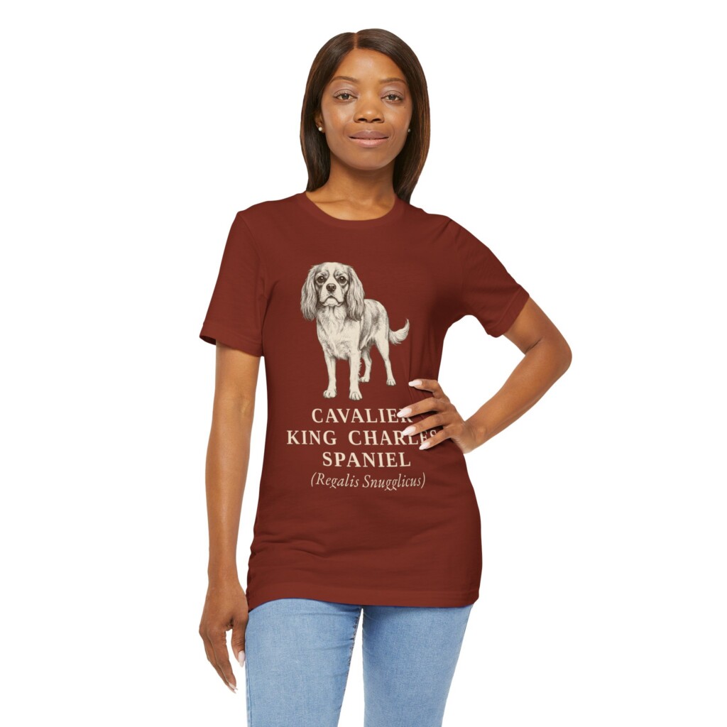Cavalier King Charles Spaniel Latin Shirt, Vintage Dog Sketch Tee, Dog Latin Gift