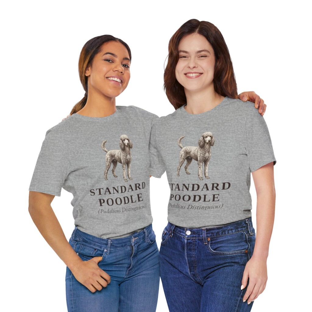 Standard Poodle Latin Shirt, Vintage Dog Sketch Tee, Dog Latin Gift