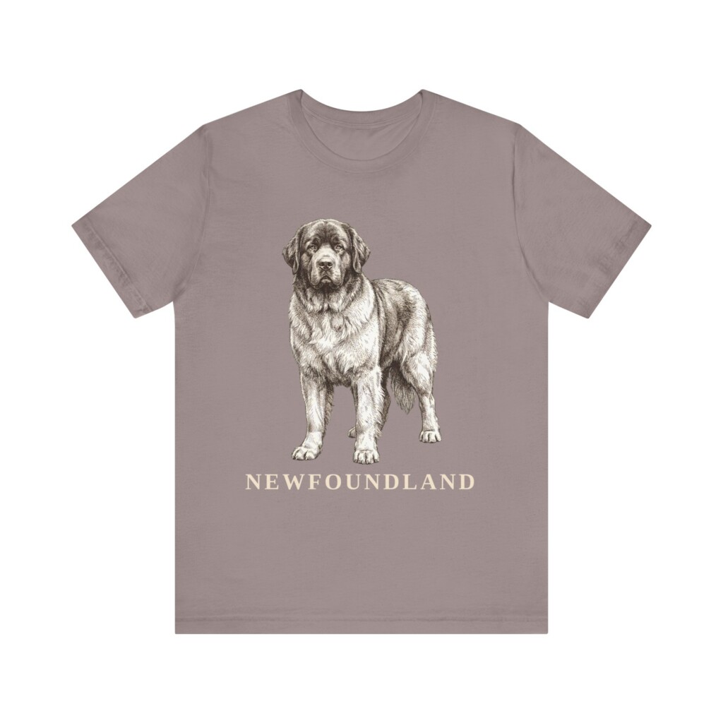 Newfoundland Dog Lover Shirt, Vintage Dog Sketch Tee, Dog Lover Gift Newfoundland Dog Lover Shirt, Vintage Dog Sketch Tee, Dog Lover Gift